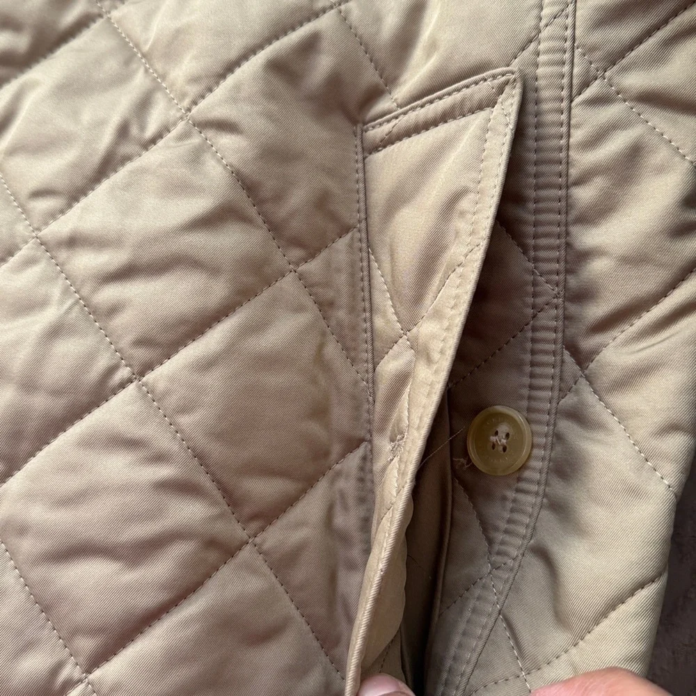 Burberry Tan Quilted Plaid Jacket Size Medium - Picture 7 of 11